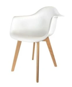 The Home Deco Factory Fauteuil Scandinave Enfant H.54 Cm Blanc