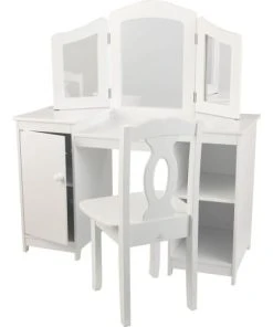 KidKraft Grande Coiffeuse Effet Bois Blanc