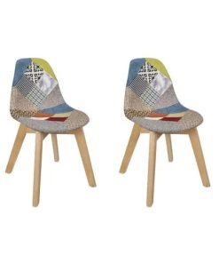 Altobuy Lot De 2 Chaises Enfant Motif Patchwork