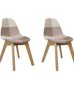 Altobuy Lot De 2 Chaises Enfant Roses Motif Patchwork