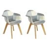 Altobuy Lot De 2 Fauteuils Enfant Bleus Motif Patchwork -Maisons du Monde boutique lot de 2 fauteuils enfant bleus motif patchwork