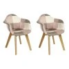 Altobuy Lot De 2 Fauteuils Enfant Roses Motif Patchwork