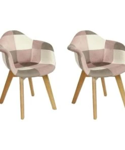 Altobuy Lot De 2 Fauteuils Enfant Roses Motif Patchwork