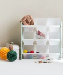 Alice's Garden Meuble Rangement Jouet Vert Céladon 9 Casiers 10 Alice's Garden Meuble Rangement Jouet Vert Céladon 9 Casiers -Maisons du Monde boutique meuble rangement jouet vert celadon 9 casiers 2