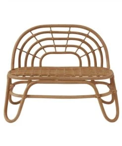 OYOY Living Design Mini Banc Marron 100% Rotin H52xL64,5x28cm