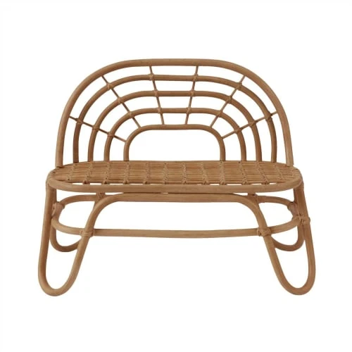 OYOY Living Design Mini Banc Marron 100% Rotin H52xL64,5x28cm 3 OYOY Living Design Mini Banc Marron 100% Rotin H52xL64,5x28cm