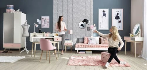 Maisons Du Monde Module De Rangement Pour Bureau 2 Tiroirs Rose Et Gris 8 Maisons Du Monde Module De Rangement Pour Bureau 2 Tiroirs Rose Et Gris - Image 6