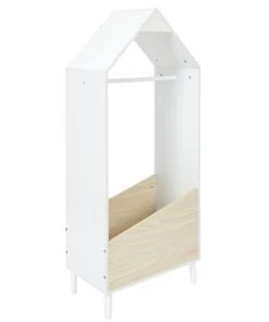 TOILINUX Penderie Cabane Semi-fermée Pour Chambre D'enfant Blanc
