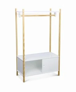 Alice's Garden Penderie Pour Enfant Avec Portes Coulissantes Naturel Blanc -Maisons du Monde boutique penderie pour enfant avec portes coulissantes naturel blanc 3