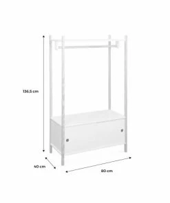 Alice's Garden Penderie Pour Enfant Avec Portes Coulissantes Naturel Blanc -Maisons du Monde boutique penderie pour enfant avec portes coulissantes naturel blanc 5