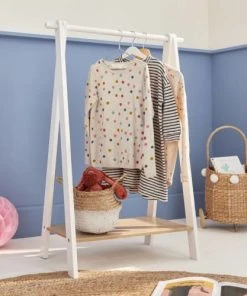 Alice's Garden Penderie Pour Enfant En Bois Massif En Pin Naturel Blanc -Maisons du Monde boutique penderie pour enfant en bois massif en pin naturel blanc 2