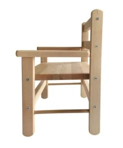 Combelle Petit Fauteuil Avec Accoudoirs Juliette Bois Naturel Vernis -Maisons du Monde boutique petit fauteuil avec accoudoirs juliette bois naturel vernis 3