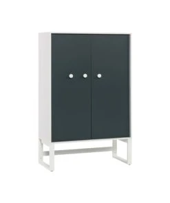 VOX Petite Armoire 2 Portes Blanc Gris