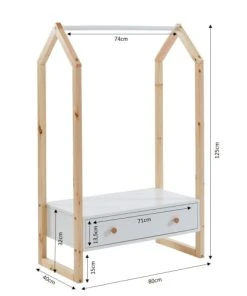 Baita Portant Blanc 1 Tiroir -Maisons du Monde boutique portant blanc 1 tiroir 2