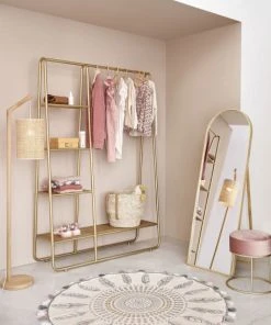 Maisons Du Monde Portant En Sapin Et Métal Coloris Laiton -Maisons du Monde boutique portant en sapin et metal coloris laiton 1000 13 6 206359 6