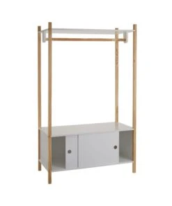 Wadiga Portant Vêtements En Bois + Placard Chambre Enfant - 80x40x136cm -Maisons du Monde boutique portant vetements en bois placard chambre enfant 80x40x136cm 2