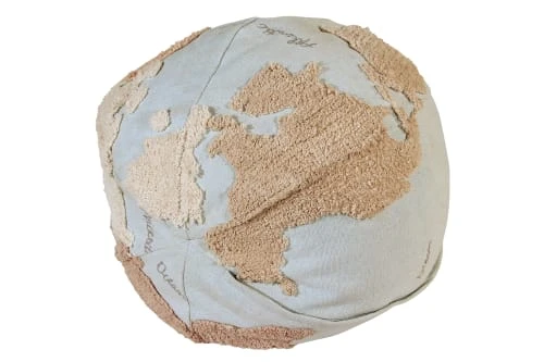 Lorena Canals Pouf Carte Du Monde Bleu Et Gris 6 Lorena Canals Pouf Carte Du Monde Bleu Et Gris – Image 4