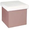 The Home Deco Kids Pouf Coffre Pliable Imitation Fourrure Léo Rose Des Bois -Maisons du Monde boutique pouf coffre pliable imitation fourrure leo rose des bois