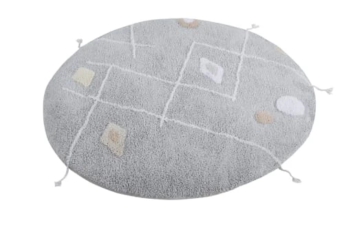 Lorena Canals Pouf De Couchage En Coton Gris Ø120 5 Lorena Canals Pouf De Couchage En Coton Gris Ø120 - Image 3