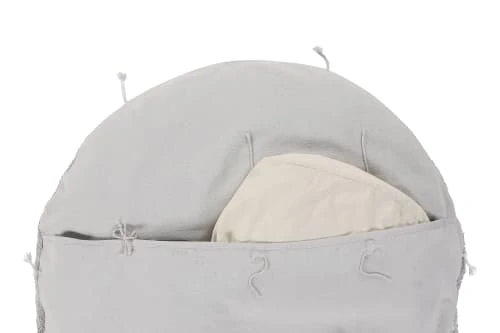 Lorena Canals Pouf De Couchage En Coton Gris Ø120 7 Lorena Canals Pouf De Couchage En Coton Gris Ø120 - Image 5