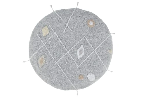 Lorena Canals Pouf De Couchage En Coton Gris Ø120 3 Lorena Canals Pouf De Couchage En Coton Gris Ø120