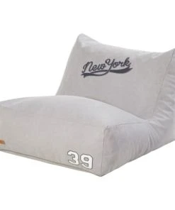 Maisons Du Monde Pouf En Coton Gris Imprimé