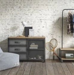 Maisons Du Monde Pouf En Coton Gris Imprimé -Maisons du Monde boutique pouf en coton gris imprime 1000 4 0 193192 7