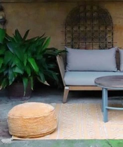 Lorena Canals Pouf En Coton Jaune 50x50x20 -Maisons du Monde boutique pouf en coton jaune 50x50x20 2