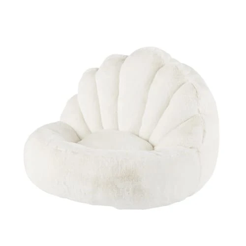 Maisons Du Monde Pouf Enfant Coquille Imitation Fourrure écrue 4 Maisons Du Monde Pouf Enfant Coquille Imitation Fourrure écrue – Image 2