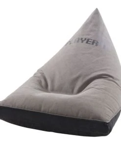 Maisons Du Monde Pouf Enfant Gris Anthracite Imprimé Noir