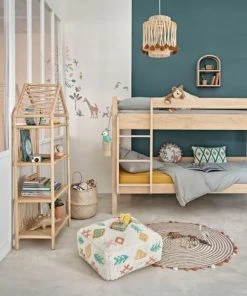 Maisons Du Monde Pouf Enfant Imprimé Berbère écru, Vert, Orange Et Jaune -Maisons du Monde boutique pouf enfant imprime berbere ecru vert orange et jaune 1000 4 35 225781 6