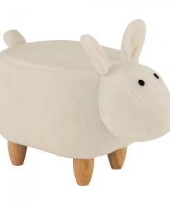 Meubles & Design Pouf Enfant Mouton En Tissu Beige