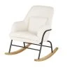 Maisons Du Monde Rocking Chair Enfant Moumoute Blanche Et Métal Noir