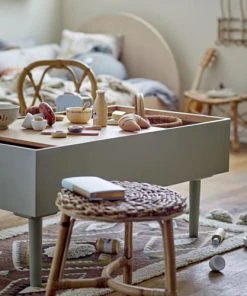 Bloomingville Table D'appoint Enfant Avec Rangement Intégré Vert -Maisons du Monde boutique table d appoint enfant avec rangement integre vert 2