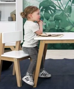 Bopita Table De Jeu Rectangulaire Blanc/naturel En MDF Et Hêtre -Maisons du Monde boutique table de jeu rectangulaire blanc naturel en mdf et hetre 2