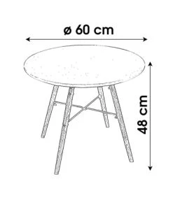 Wadiga Table Enfant Ronde Bois Blanc -Maisons du Monde boutique table enfant ronde bois blanc 3