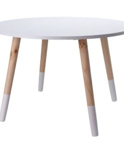 Wadiga Table Enfant Ronde Bois Blanc