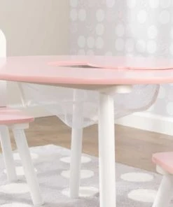 KidKraft Table Enfant Ronde Rose + 2 Chaises -Maisons du Monde boutique table enfant ronde rose 2 chaises 3