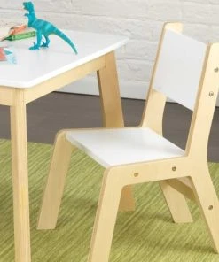 KidKraft Table Et Chaises Modernes Blanches Et Bois Naturel Pour Enfant -Maisons du Monde boutique table et chaises modernes blanches et bois naturel pour enfant 3