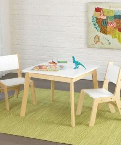 KidKraft Table Et Chaises Modernes Blanches Et Bois Naturel Pour Enfant -Maisons du Monde boutique table et chaises modernes blanches et bois naturel pour enfant 4