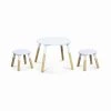 Alice's Garden Table Ronde Et Deux Tabourets Pour Enfants Naturel Blanc -Maisons du Monde boutique table ronde et deux tabourets pour enfants naturel blanc