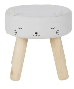 Maisons Du Monde Tabouret Chat Gris, 30.5x30.5x30