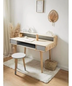 Saudara Collections Tabouret Enfant Bois Massif Mindy Naturel Et Gris -Maisons du Monde boutique tabouret enfant bois massif mindy naturel et gris 4