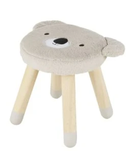 Maisons Du Monde Tabouret Koala Gris Et Noir, 30x30x30.5