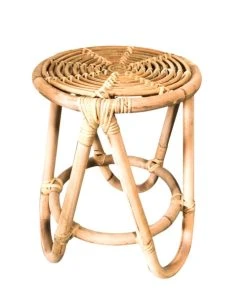 Saudara Collections Tabouret Rotin 4 Pieds